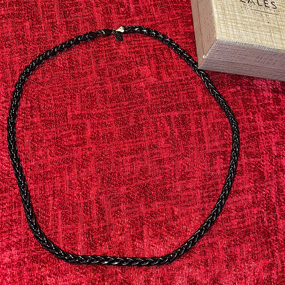 Men’s 22”Oxidized Sterling Silver Wheat Chain